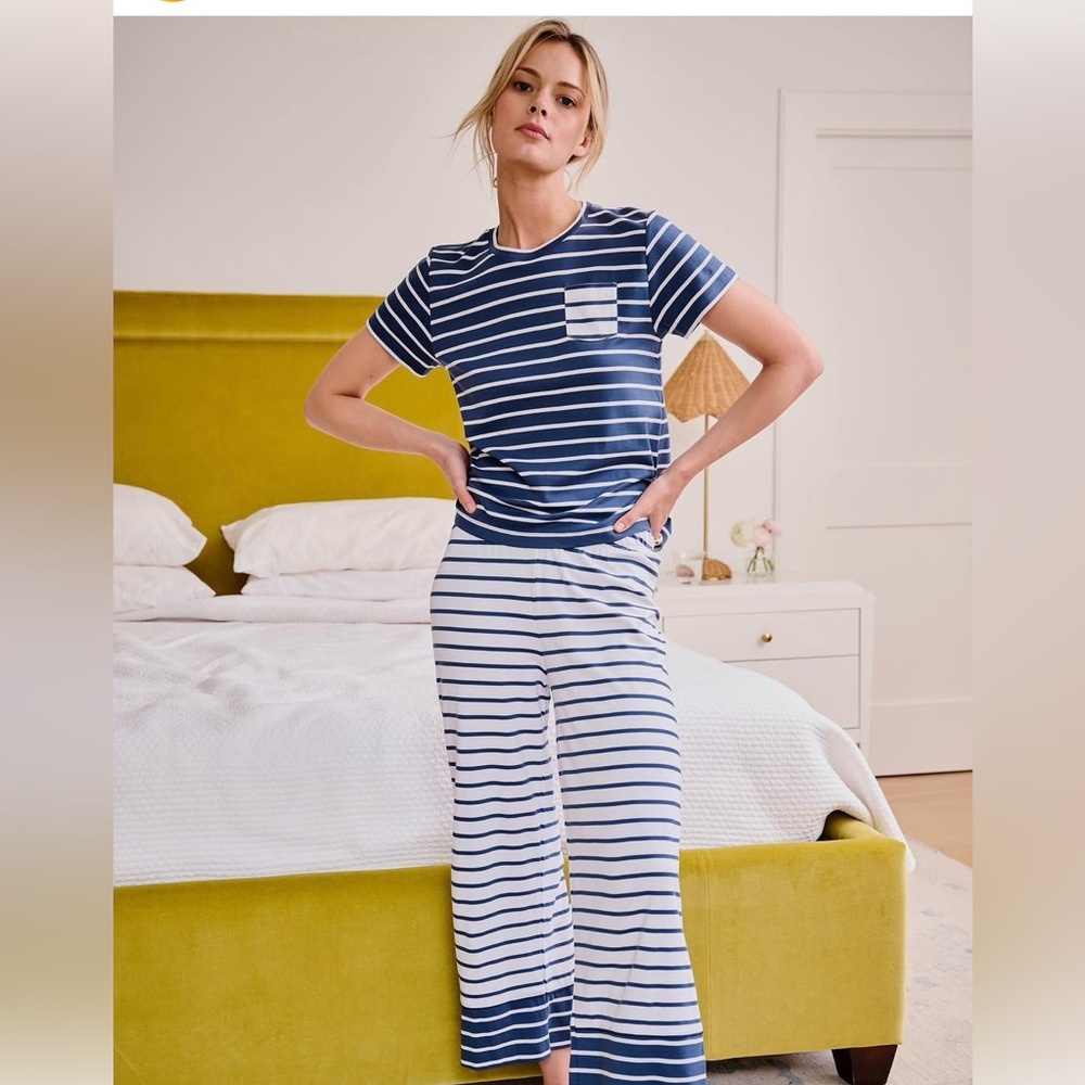 The LAKE Pima Wide Leg Pajama Set